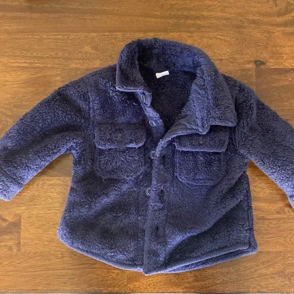 Lot of 3 baby boys outerwear 6-12 mo - fleece jacket, puffer coat with hood - Picture 4 of 5